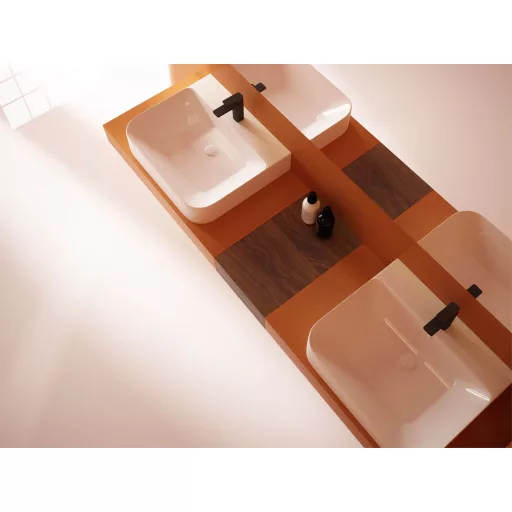 Sanovit ALLEERA - PULTRA ültethető - Top Counter - porcelán mosdó -  - 55 x 48 cm - WaterMarkt.hu