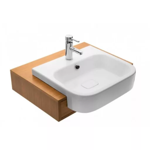 Sanovit - 3057 collections - PULTRA ültethető - Top Counter - porcelán mosdó -  - 55 x 50,5 cm - WaterMarkt.hu