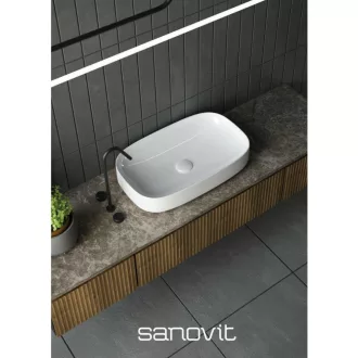 Sanovit MATTEO - PULTRA ültethető - Top Counter - porcelán mosdó -  - 65 x 40 cm - WaterMarkt.hu