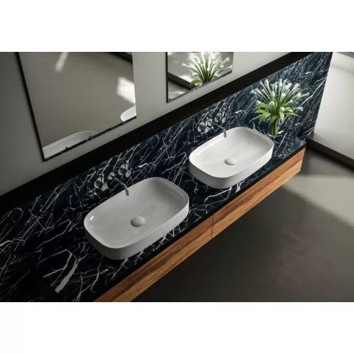 Sanovit MATTEO - PULTRA ültethető - Top Counter - porcelán mosdó -  - 65 x 40 cm - WaterMarkt.hu