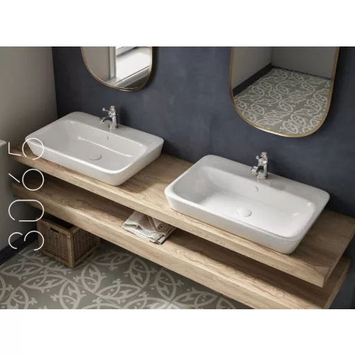 Sanovit - 3065 collections - PULTRA ültethető - Top Counter - porcelán mosdó -  - 65 x 45 cm - WaterMarkt.hu