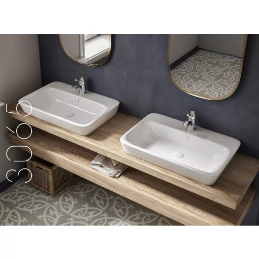 Sanovit - 3065 collections - PULTRA ültethető - Top Counter - porcelán mosdó -  - 65 x 45 cm - WaterMarkt.hu