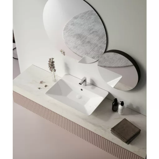 Sanovit TEODORA - PULTRA ültethető - Top Counter - porcelán mosdó -  - 65 x 46 cm - WaterMarkt.hu