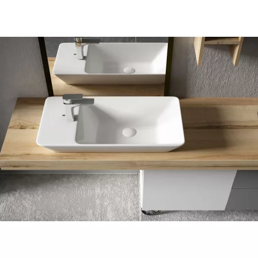Sanovit - PULTRA ültethető - Top Counter- porcelán mosdó - bal vagy jobb csaplyukas -  - 70 x 35 cm - WaterMarkt.hu