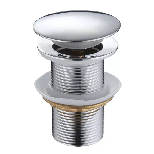 Klikk - klakk leeresztő - KEREK - KRÓM - túlfolyós modókagylóhoz - 5/4" - Ø 67 mm - WaterMarkt.hu