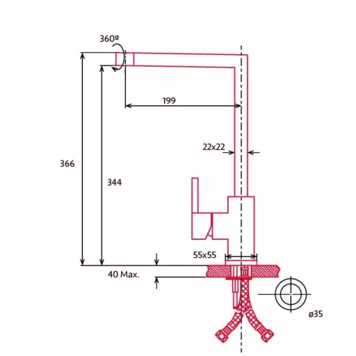 NODOR - Csaptelep NorFlow TUCAN INOX - A készlet erejéig rendelhető! - WaterMarkt.hu