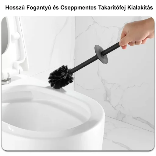 Viva NERO WC-kefe tartó - hengeres - fürdőszobai kiegészítő - GUNMETAL - fegyverszürke - WaterMarkt.hu