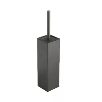 Viva NERO WC-kefe tartó - szögletes - fürdőszobai kiegészítő - GUNMETAL - fegyverszürke - WaterMarkt.hu