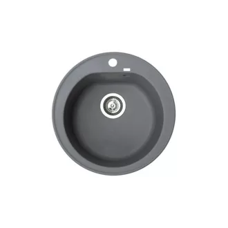Venera Metalac Xgranit Gránit Mosogatótálca - Extra mély, Egymedencés, Kerek, Grafit - WaterMarkt.hu