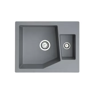 Linea M 1.5D Metalac Xgranit Gránit Mosogatótálca - Extra mély, Egymedencés, Grafit - WaterMarkt.hu