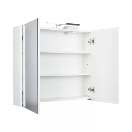 TMP SHARP Tükrös fürdőszobai szekrény LED világítással - 75 cm - WaterMarkt.hu