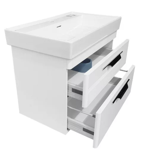 TMP LUX 80 fali fürdőszobabútor - CeraStyle SHARP - 37300 mosdóval - 80 x 48 cm - WaterMarkt.hu