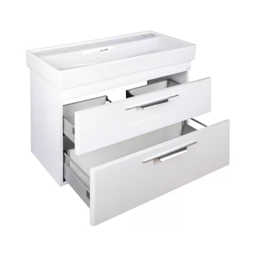 TMP LUX 100D fali fürdőszobabútor - CeraStyle SHARP 37600 DUPLA csaplyukas mosdóval - 100 x 48 cm - WaterMarkt.hu
