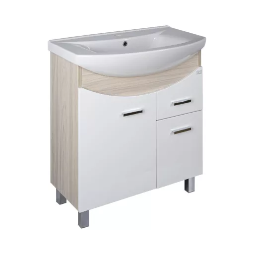 TMP ZX 65 - SONOMA - álló fürdőszobabútor - Sanovit ZENON - 6065 porcelán mosdóval - 65 x 47 cm - WaterMarkt.hu