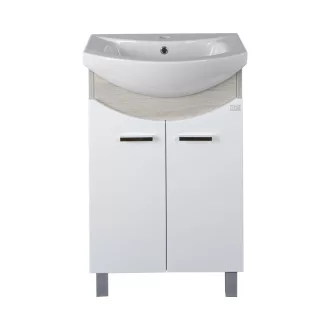 TMP ZX 55 - SONOMA - álló fürdőszobabútor - Sanovit ZENON - 6055 porcelán mosdóval - 55 x 44 cm - WaterMarkt.hu