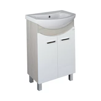 TMP ZX 55 - SONOMA - álló fürdőszobabútor - Sanovit ZENON - 6055 porcelán mosdóval - 55 x 44 cm - WaterMarkt.hu