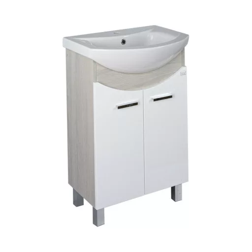 TMP ZX 55 - SONOMA - álló fürdőszobabútor - Sanovit ZENON - 6055 porcelán mosdóval - 55 x 44 cm - WaterMarkt.hu