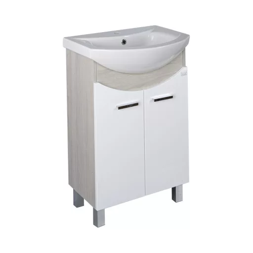 TMP ZX 55 - SONOMA - álló fürdőszobabútor - Sanovit ZENON - 6055 porcelán mosdóval - 55 x 44 cm - WaterMarkt.hu
