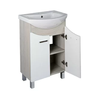 TMP ZX 55 - SONOMA - álló fürdőszobabútor - Sanovit ZENON - 6055 porcelán mosdóval - 55 x 44 cm - WaterMarkt.hu