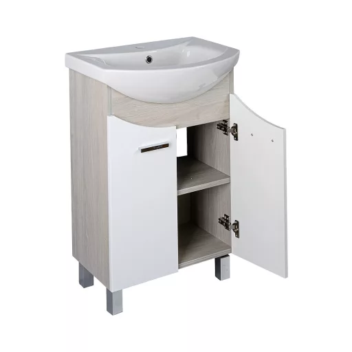 TMP ZX 55 - SONOMA - álló fürdőszobabútor - Sanovit ZENON - 6055 porcelán mosdóval - 55 x 44 cm - WaterMarkt.hu