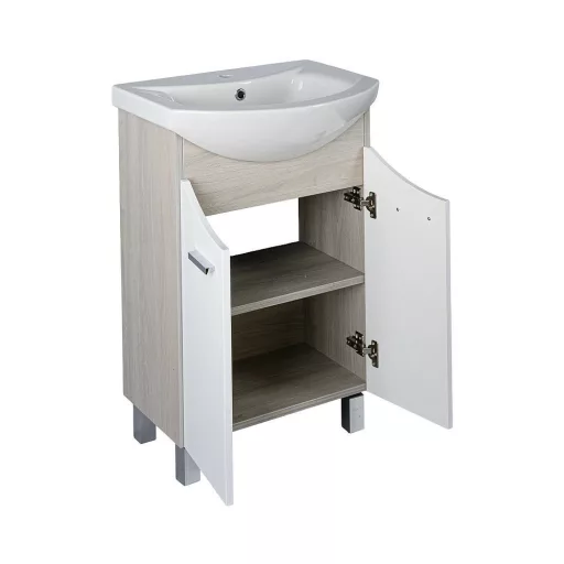 TMP ZX 55 - SONOMA - álló fürdőszobabútor - Sanovit ZENON - 6055 porcelán mosdóval - 55 x 44 cm - WaterMarkt.hu