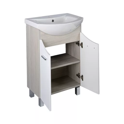 TMP ZX 55 - SONOMA - álló fürdőszobabútor - Sanovit ZENON - 6055 porcelán mosdóval - 55 x 44 cm - WaterMarkt.hu