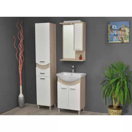 TMP ZX 55 - SONOMA - álló fürdőszobabútor - Sanovit ZENON - 6055 porcelán mosdóval - 55 x 44 cm - WaterMarkt.hu