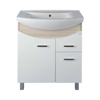 TMP ZX 75 - SONOMA - álló fürdőszobabútor - Sanovit ZENON - 6075 porcelán mosdóval - 75 x 50 cm - WaterMarkt.hu