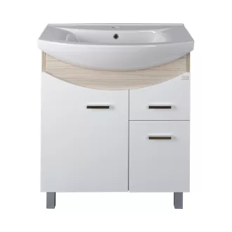 TMP ZX 75 - SONOMA - álló fürdőszobabútor - Sanovit ZENON - 6075 porcelán mosdóval - 75 x 50 cm - WaterMarkt.hu