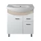 TMP ZX 75 - SONOMA - álló fürdőszobabútor - Sanovit ZENON - 6075 porcelán mosdóval - 75 x 50 cm - WaterMarkt.hu