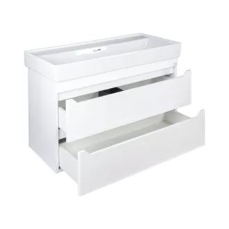 TMP SHARP 100 fali fürdőszobabútor - CeraStyle SHARP - 37600 DUPLA csaplyukas mosdóval - 100 x 48 cm - WaterMarkt.hu