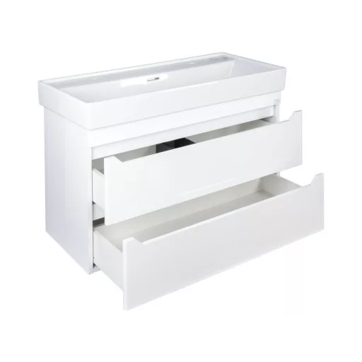 TMP SHARP 100 fali fürdőszobabútor - CeraStyle SHARP - 37600 DUPLA csaplyukas mosdóval - 100 x 48 cm - WaterMarkt.hu