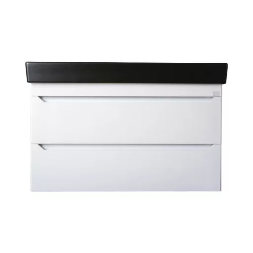 TMP SHARP 100 fali fürdőszobabútor - CeraStyle SHARP FEKETE mosdóval - 100 x 48 cm - WaterMarkt.hu