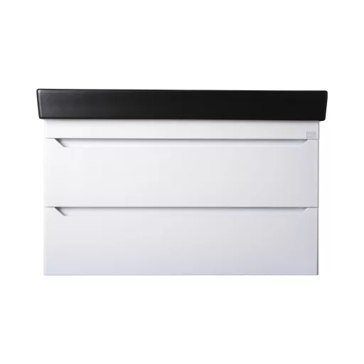TMP SHARP 100 fali fürdőszobabútor - CeraStyle SHARP FEKETE mosdóval - 100 x 48 cm - WaterMarkt.hu