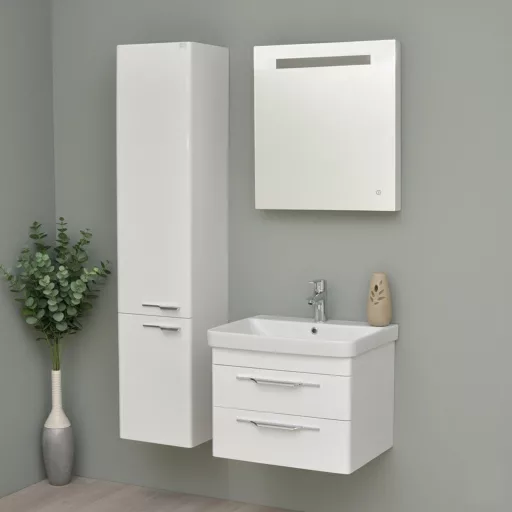 TMP LUX 60 fali fürdőszobabútor - Sanovit LUXURY - 11060 mosdóval - 60,5 x 46 cm - WaterMarkt.hu