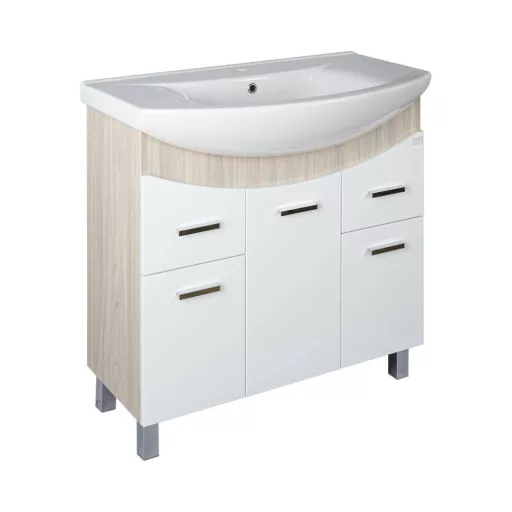 TMP ZX 95 - SONOMA - álló fürdőszobabútor - Sanovit ZENON - 6095 porcelán mosdóval - 97 x 51 cm - WaterMarkt.hu