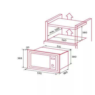 NODOR - Beépíthető mikrohullámú sütő NorChef MW-25 DG DB - WaterMarkt.hu