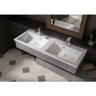 Sanovit ISIK - porcelán mosdókagyló - dupla - 120 x 44 cm - WaterMarkt.hu