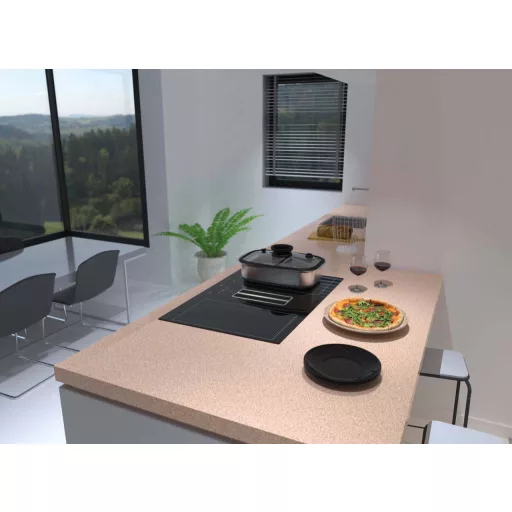 NODOR - NorCoock IS-N7220 BK indukciós főzőlap beépített elszívóval + plazma filter QUADRA 800 R