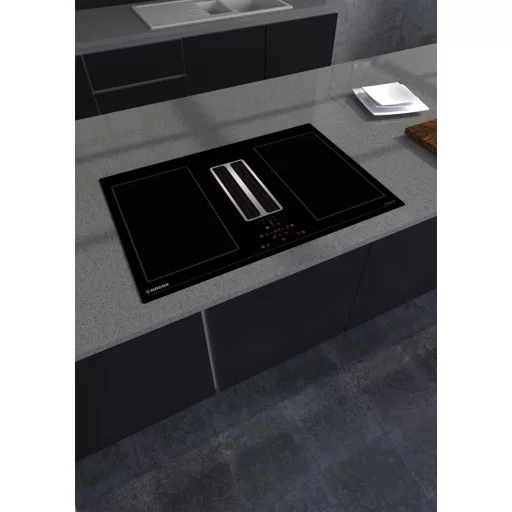 NODOR - NorCoock IS-N7220 BK indukciós főzőlap beépített elszívóval + plazma filter QUADRA 800 R