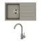 EVIDO EASY 45 S gránit mosogató, 760 x 440 mm, platina + EVIDO LANA csaptelep, platina