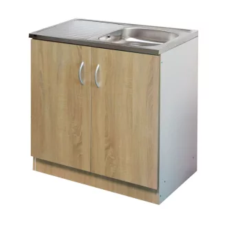 Komplett mosogató szekrény 80x50, nyílóajtós, 1med.tál, sonoma front - WaterMarkt.hu