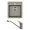 EVIDO EASY 45 gránit mosogató, 460 x 515 mm, platina + EVIDO PINGUIN csaptelep, platina