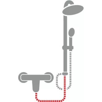Viva ZEN zuhanyrendszer 1/2" - 60 cm zuhanygégecső - alkatrész - WaterMarkt.hu