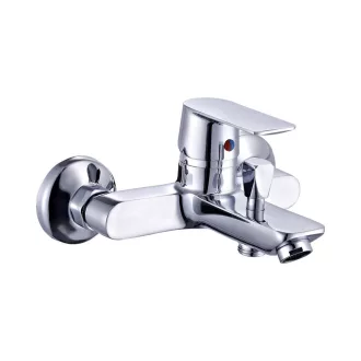 Eurostandard kádtöltő csaptelep - zuhahyszettel - fix falitartóval - KRÓM - WaterMarkt.hu