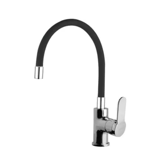 Eurostandard FLEX álló mosogató csaptelep - FEKETE - flexibilis kifolyócsővel - WaterMarkt.hu