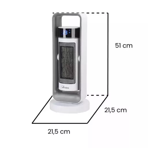 ARDES 4P20 PTC függőlegesen dönthető kerámiabetétes hősugárzó 2000 W - WaterMarkt.hu