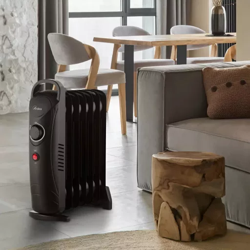 ARDES 4R07M2 Mini elektromos olajradiátor 7 tagos 800W Fekete - WaterMarkt.hu