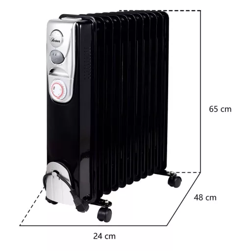 ARDES 4R11BTE Elektromos olajradiátor 11 tagos 2500W fekete