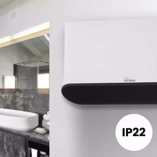 ARDES 4W05P PTC kerámiabetétes fali hősugárzó távvezérlővel, IP22 védelem - WaterMarkt.hu